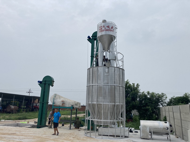 河北皓凱氣吸循環式烘干機落戶高邑合作社！